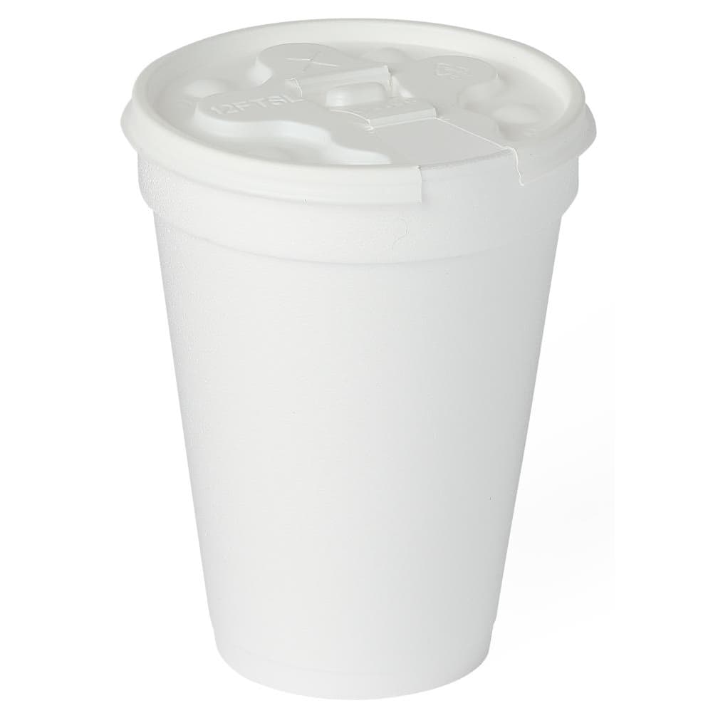 Medline Plastic Translucent Lid with Straw Slot - Image 4
