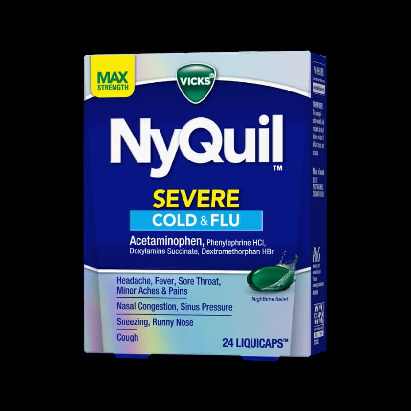 Vicks NyQuil Cold and Flu Liquicaps, Maximum Strength - 24 Count - Image 3