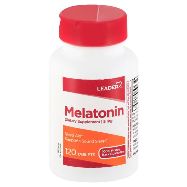Leader Melatonin Tablets, 5 mg - Bottle of 120 - Image 1