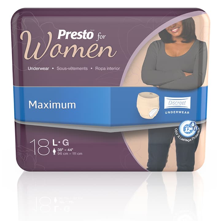 Presto Descreet Underwear Women, Maximum Absorbency - Image 3