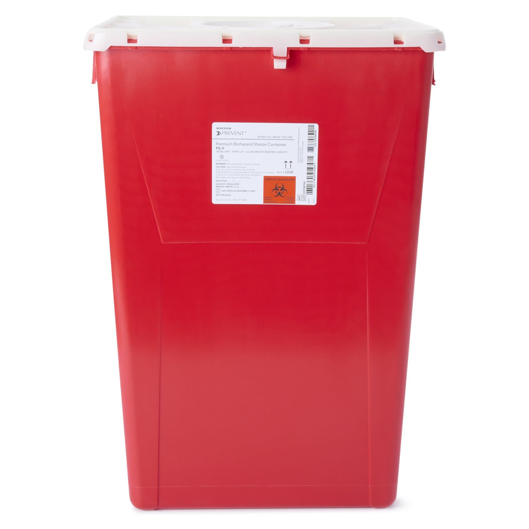 McKesson Prevent Polypropylene Sharps Container, 18 Gallon - Each - Image 1