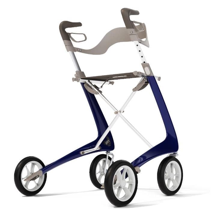 byACRE Blue Carbon Fiber Rollator, 16.5" W x 24" H Seat - Image 1
