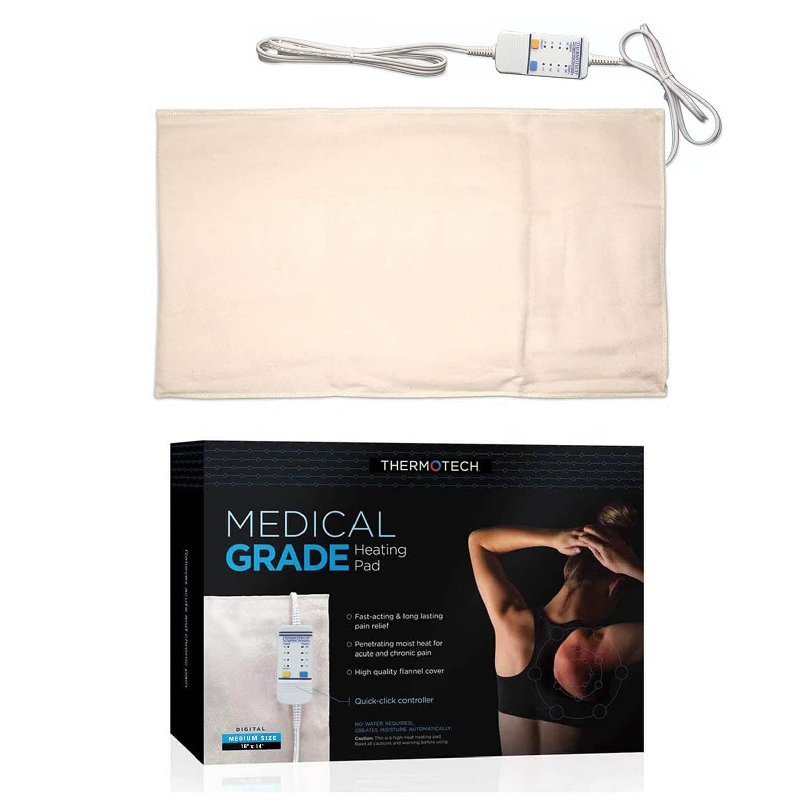 PMT Thermotech Automatic Digital Medical Grade Heating Pad, 14 x 26 Inch - Image 1