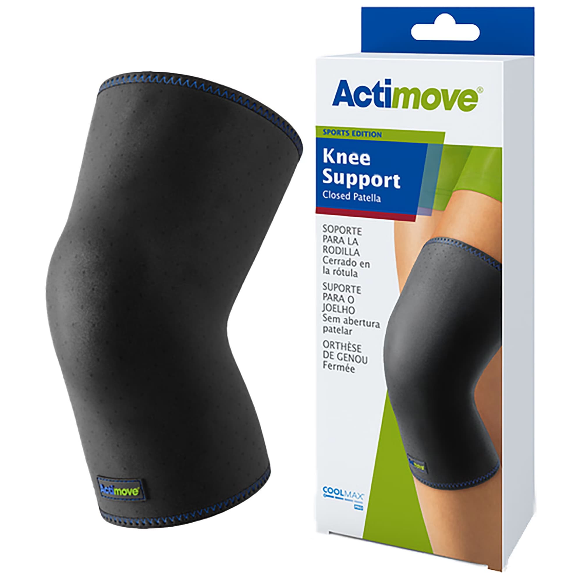 Actimove Knee Support Closed Patella 2XLarge Black - Image 1