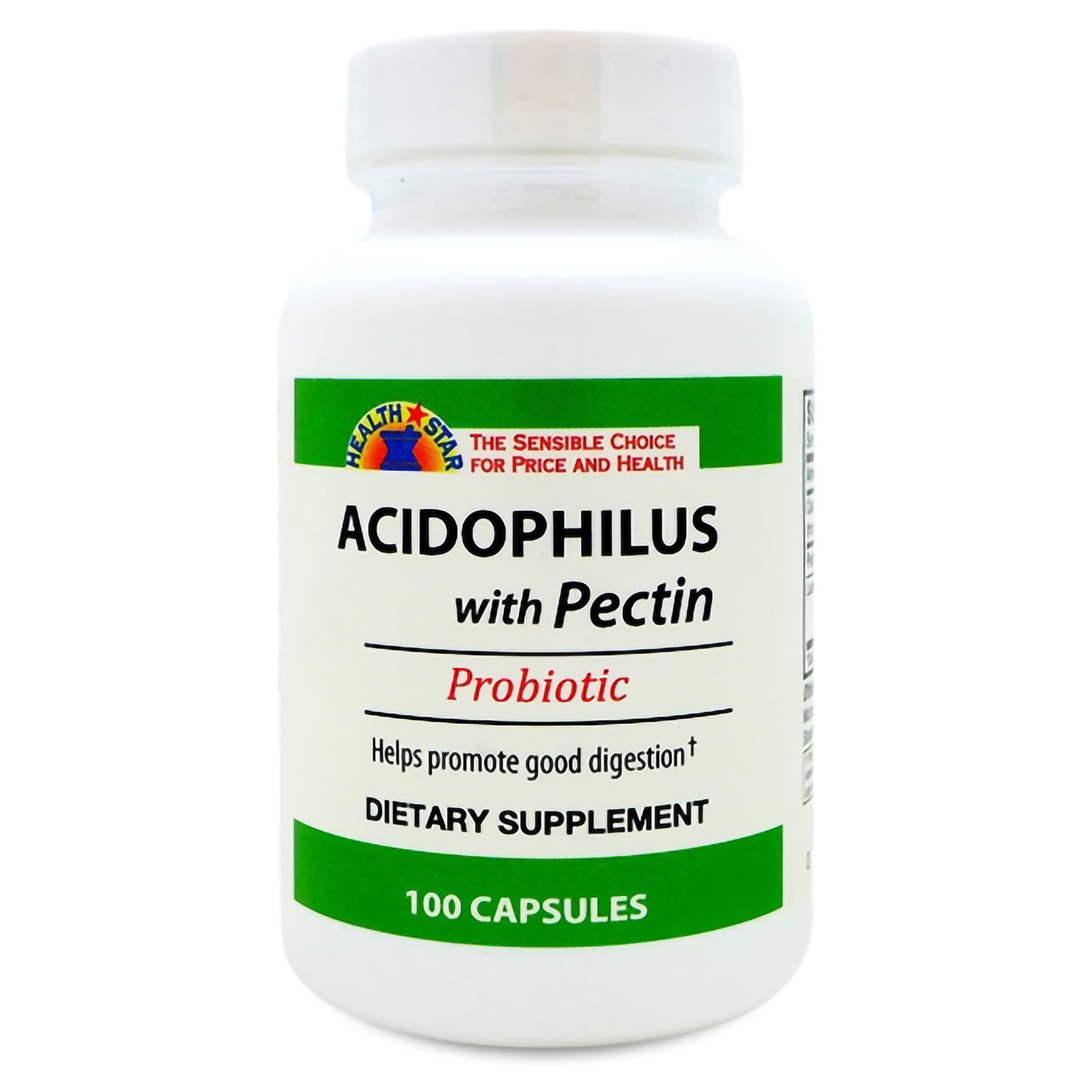 Health Star Acidophilus with Pectin Probiotic Supplement Capsule - Bottle of 100 - Image 1