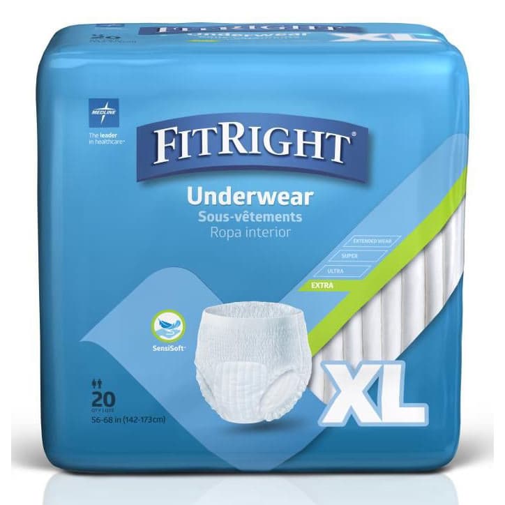 FitRight Extra Adult Incontinence Underwear, Extra Large - Case of 80 - Image 1
