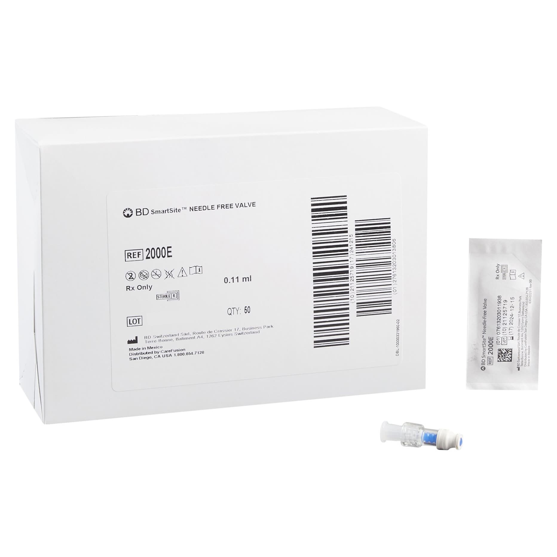 BD SmartSite Needleless Connector - Case of 100 - Image 1