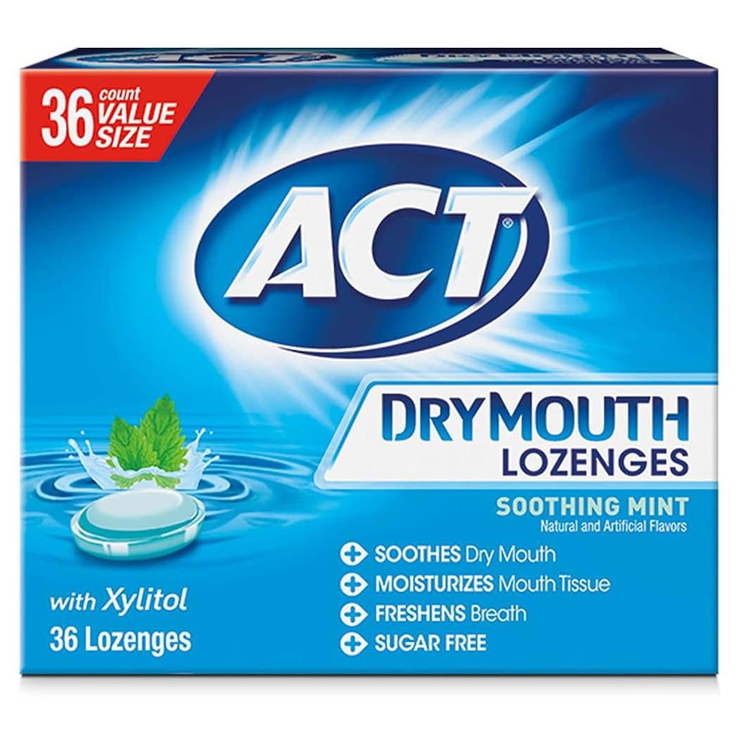 ACT Dry Mouth Lozenges, Soothing Mint, 36 Count - Each - Image 1