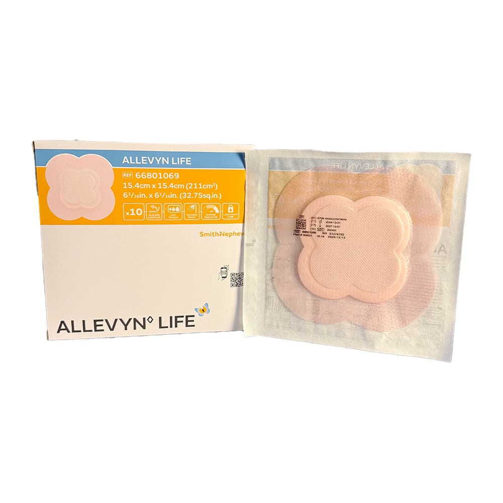 Allevyn Life Sterile Silicone Foam Dressing, 6" x 6" - Box of 10 - Image 1