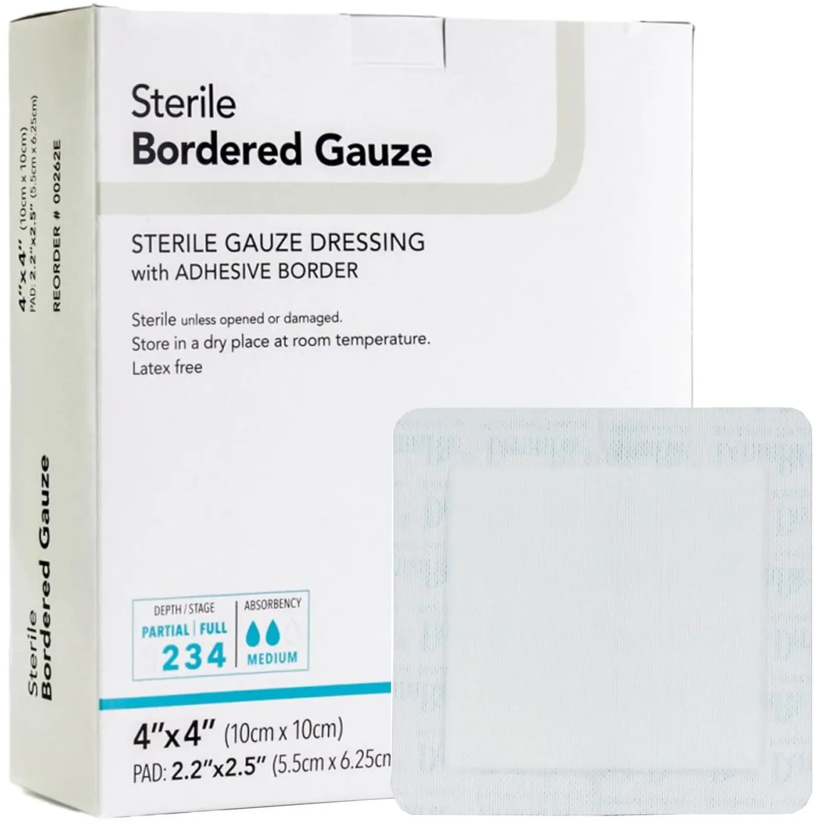 DermaRite Sterile Bordered Gauze Dressing with Adhesive Border - Image 1