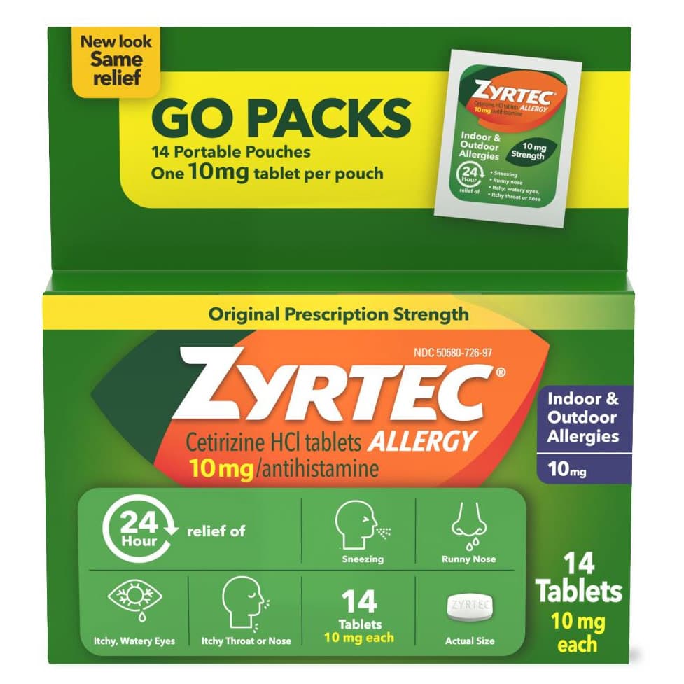Zyrtec 24 Hour Allergy Relief Tablets, 10 mg - Case of 336 - Image 1