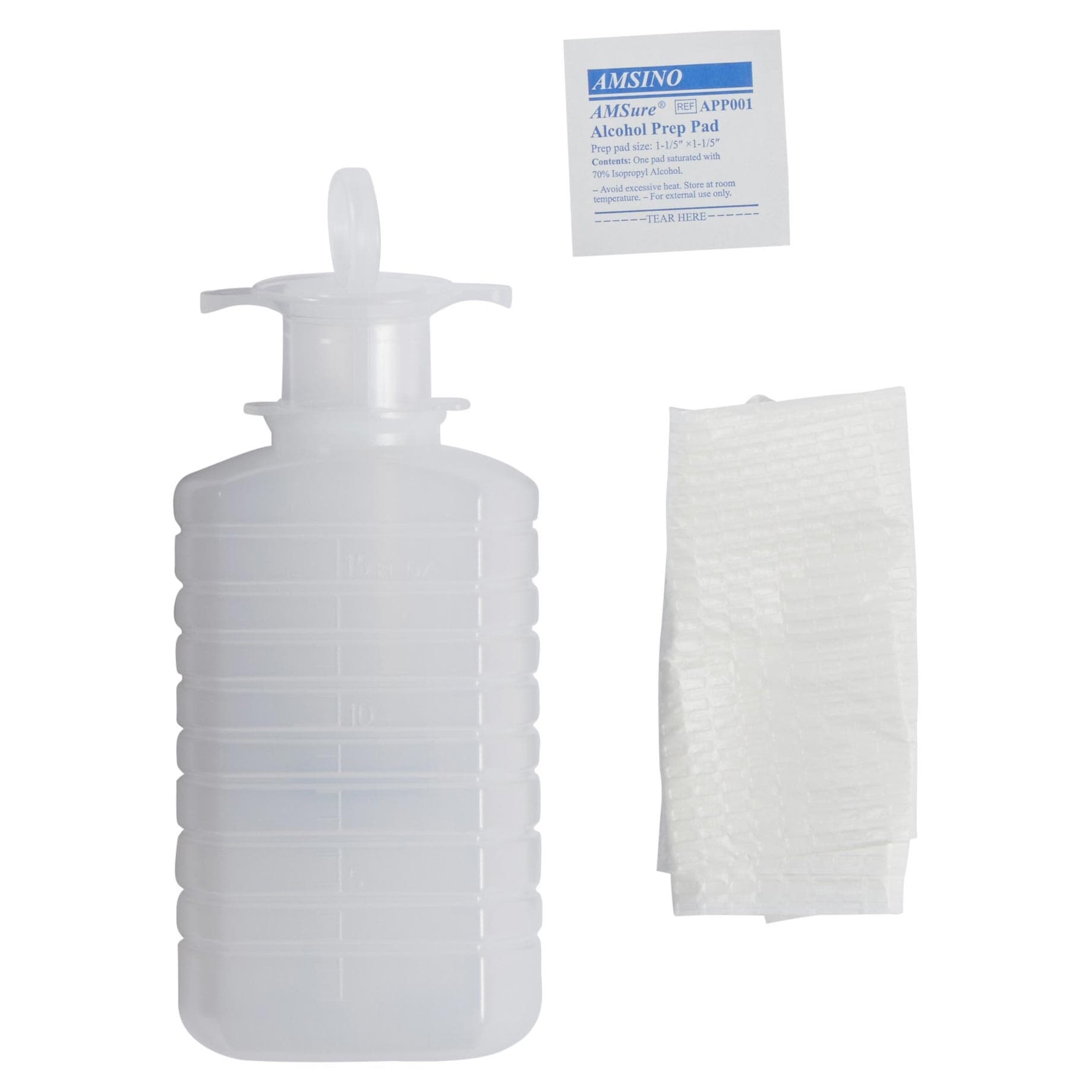 Amsure Irrigation Tray, 60 mL Thumb Control Ring Piston Syringe - Case of 20 - Image 1