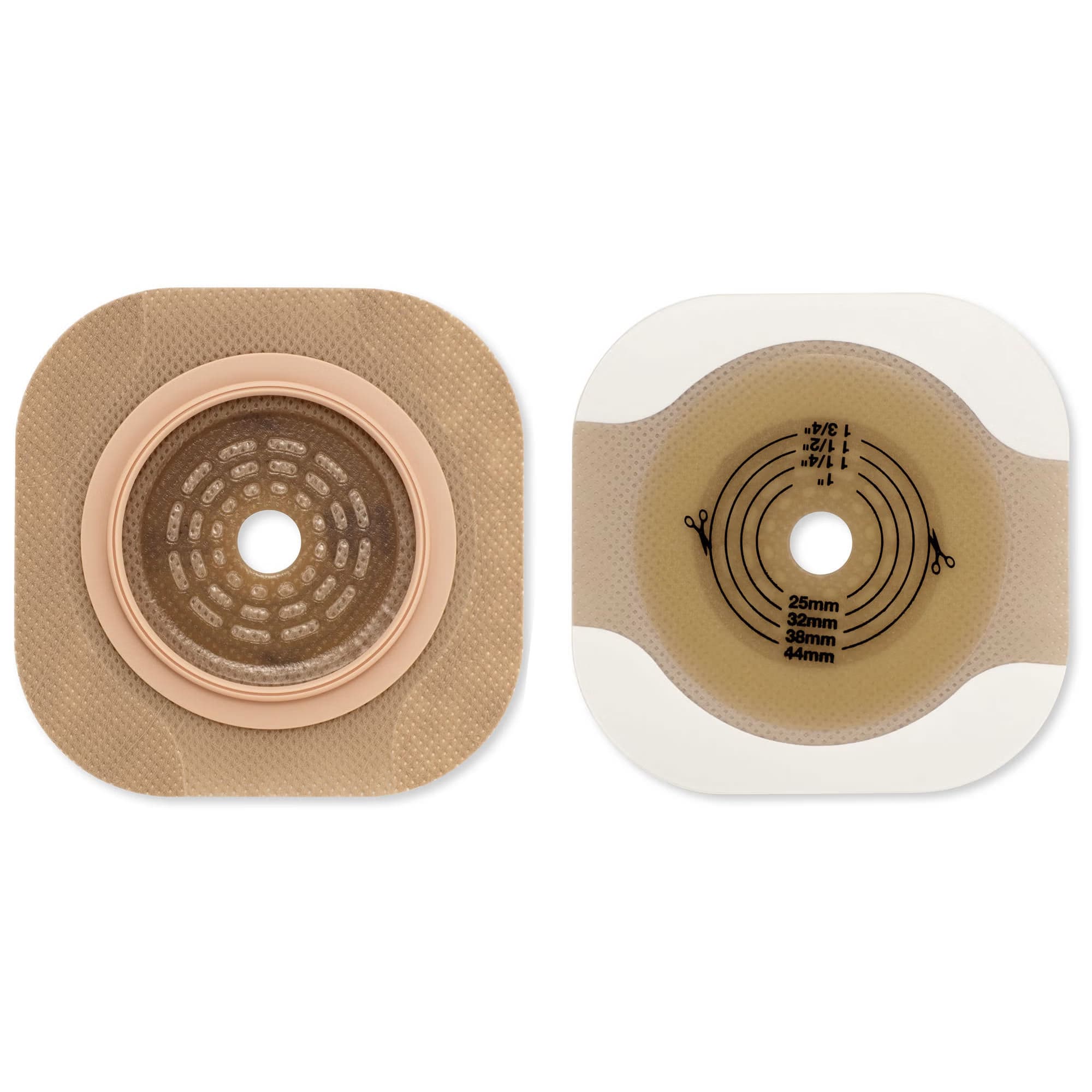 New Image CeraPlus Flat Extended Wear Barrier with Tape Border, 1-1/4" Opening, 1-3/4" Flange - Box of 5 - Image 1