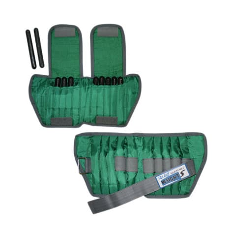The Cuff Adjustable Cuff Variable Weights, Ankle, Green, 5 Lbs - Pair - Image 1