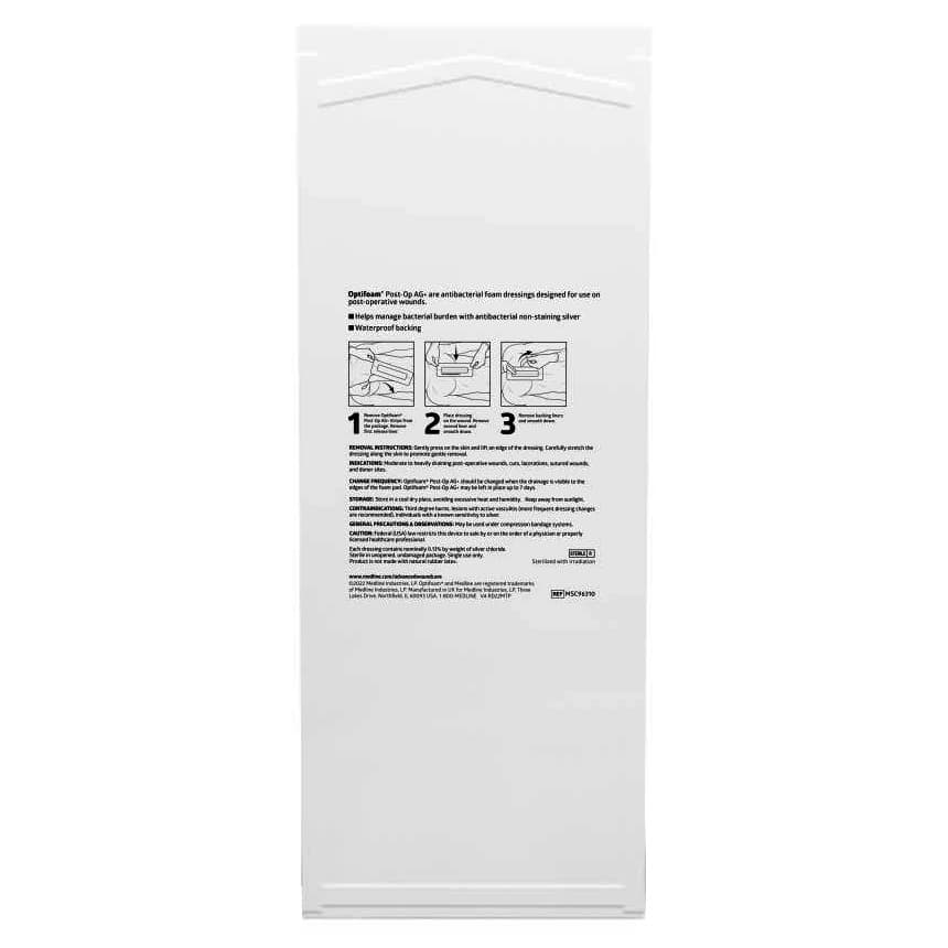 Optifoam Post-Op Ag+ Foam Dressing With Adhesive Border - Image 5
