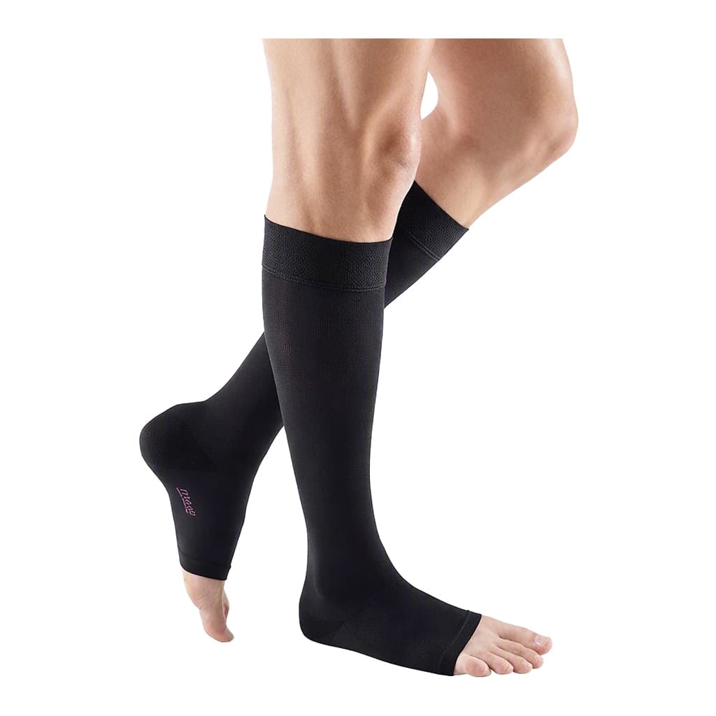 Mediven Plus Calf Petite Extra Wide Open Toe 20-30mmHg Compression Sock With Silicone Topband - Image 2
