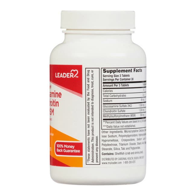 Leader Double Strength Glucosamine Chondroitin With MSM Tablets - Bottle of 90 - Image 3