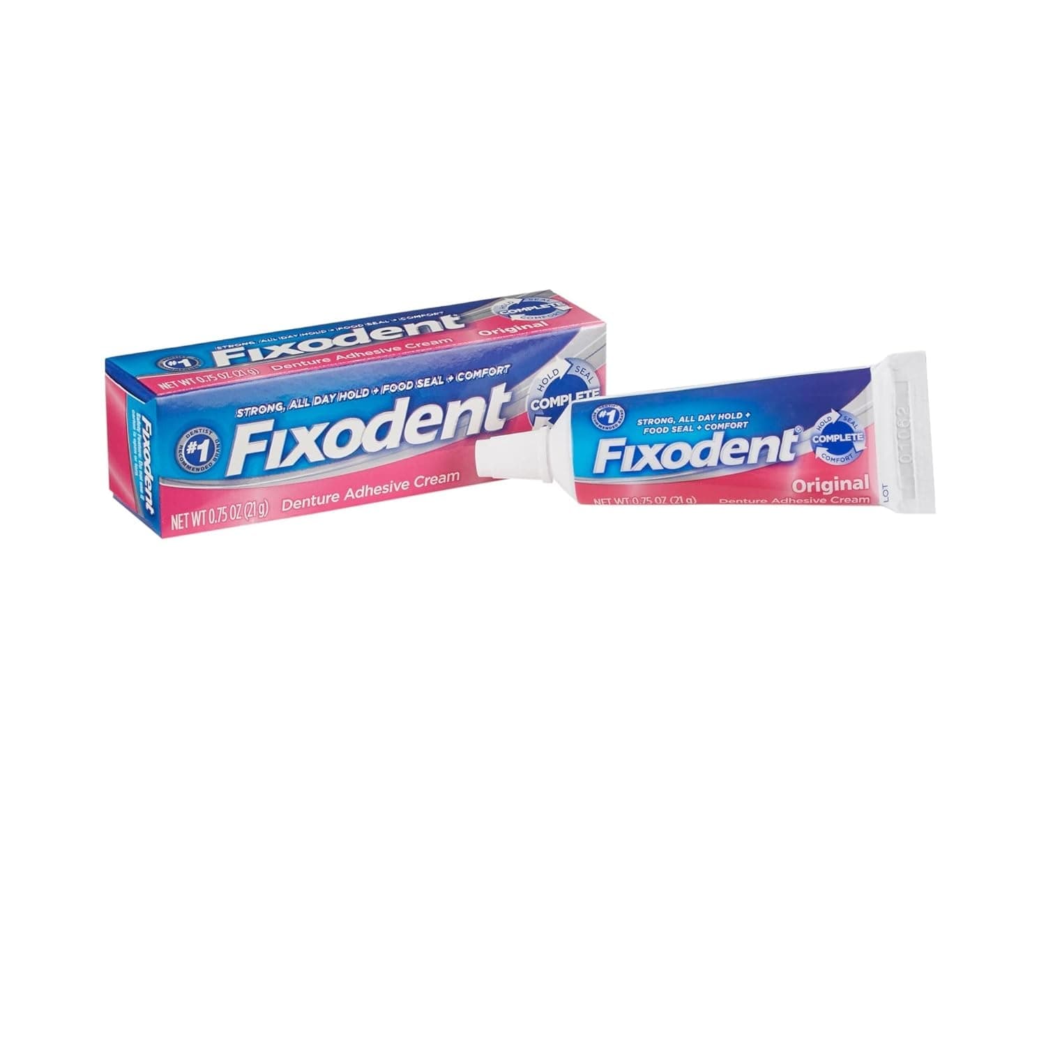 Fixodent Complete Original Denture Adhesive Cream, 0.75 oz - Case of 24 - Image 1