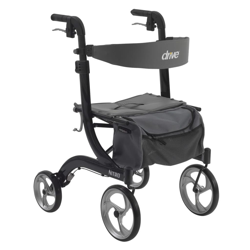 Drive Nitro Aluminum Rollator, Black - Each - Image 1