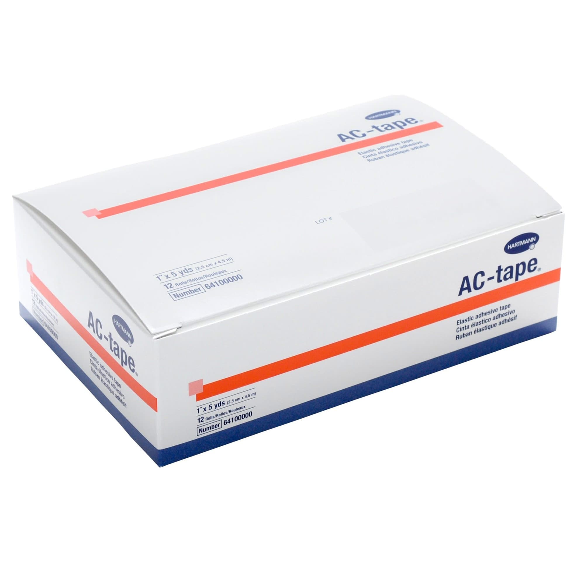 AC-Tape Mid-Strength Athletic Tape, Tan, NonSterile, 1 Inch x 5 Yard - Case of 144 - Image 1