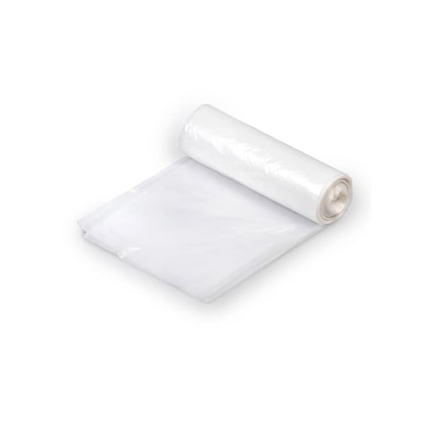 Colonial Bag Light Duty Trash Bag X-Seal Bottom, 15 gallon, Clear - Roll of 50 - Image 1