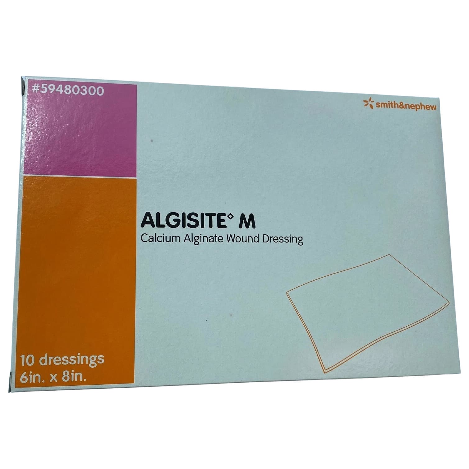 Algisite M Calcium Alginate Dressing, 6 x 8 Inch - Box of 10 - Image 1