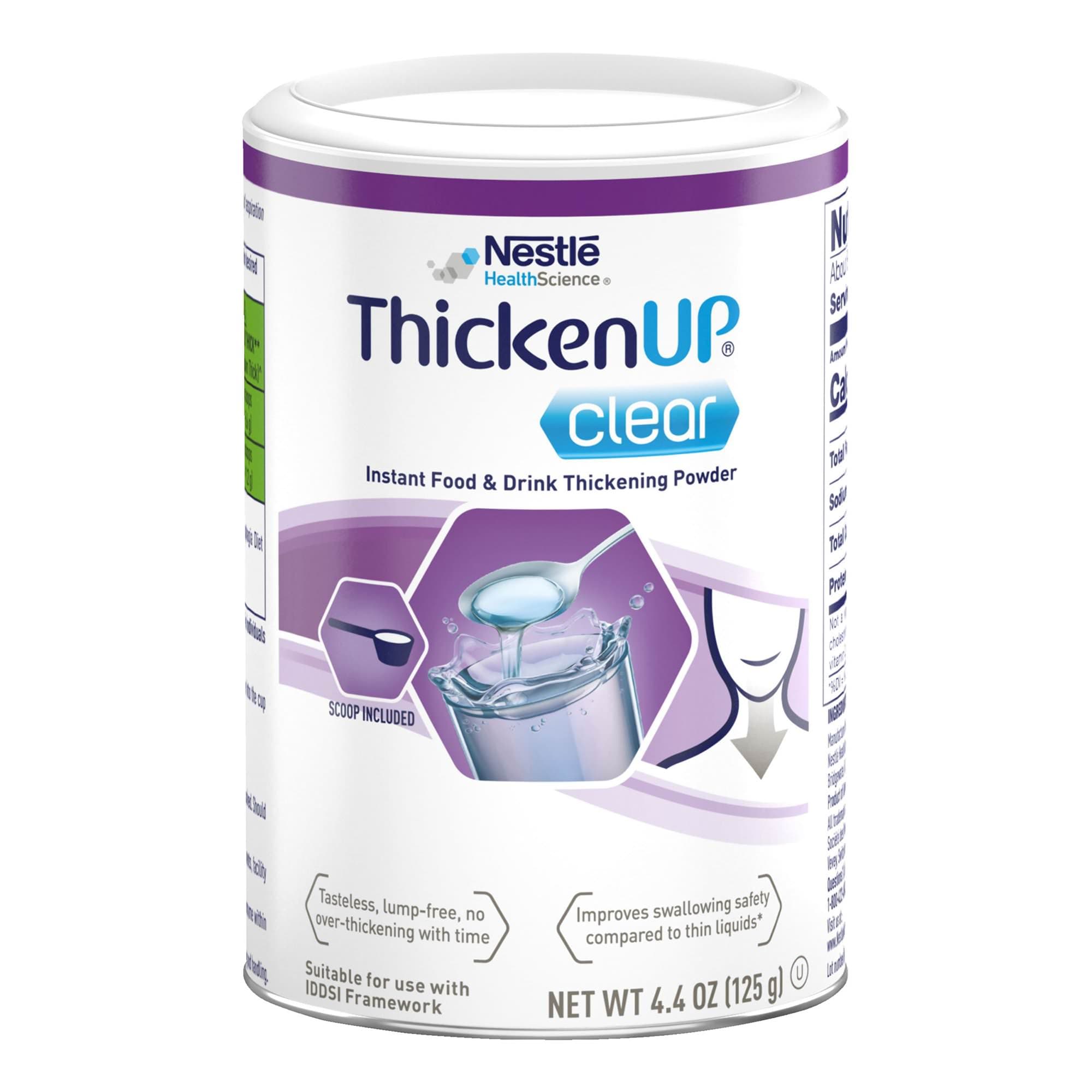 ThickenUp Clear Instant Food and Drink Thickening Powder, Unflavored, 4.4 oz - Case of 12 - Image 1