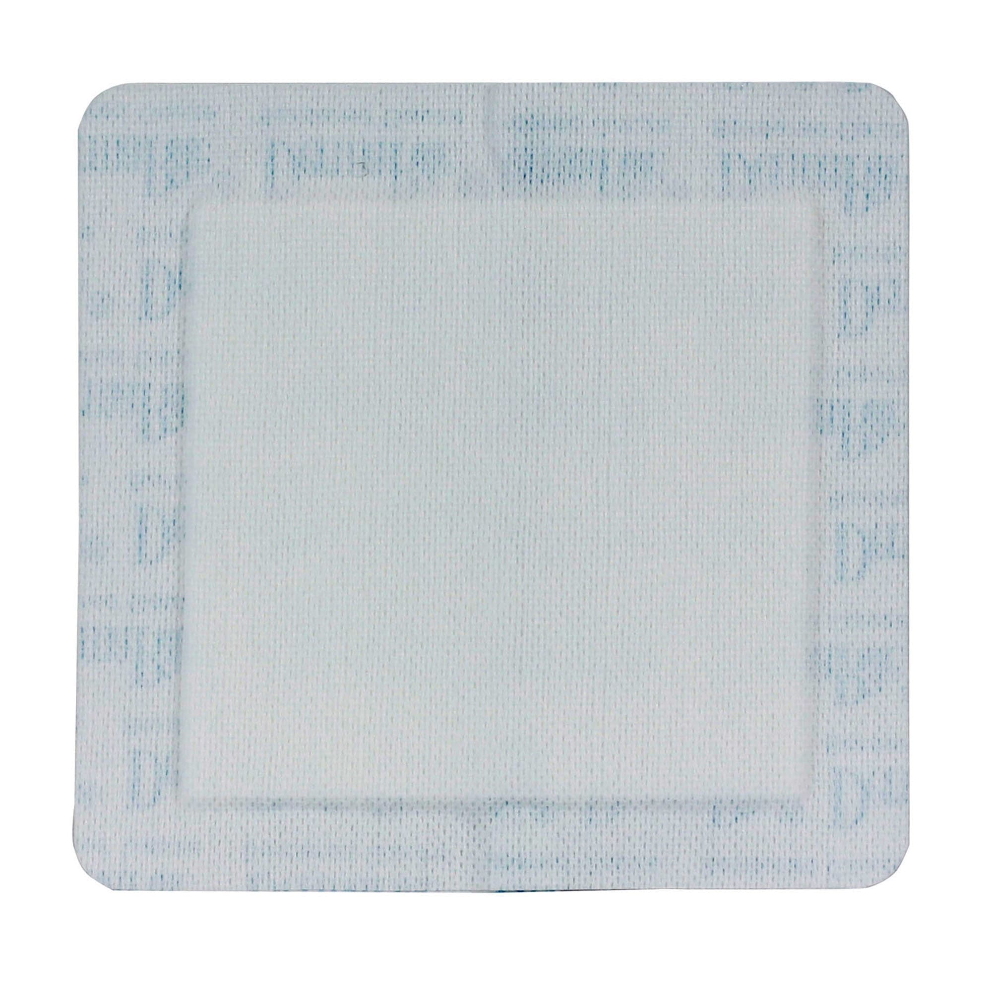 DermaRite Sterile Bordered Gauze Dressing with Adhesive Border, 3.6 x 4 Inch - Each - Image 1