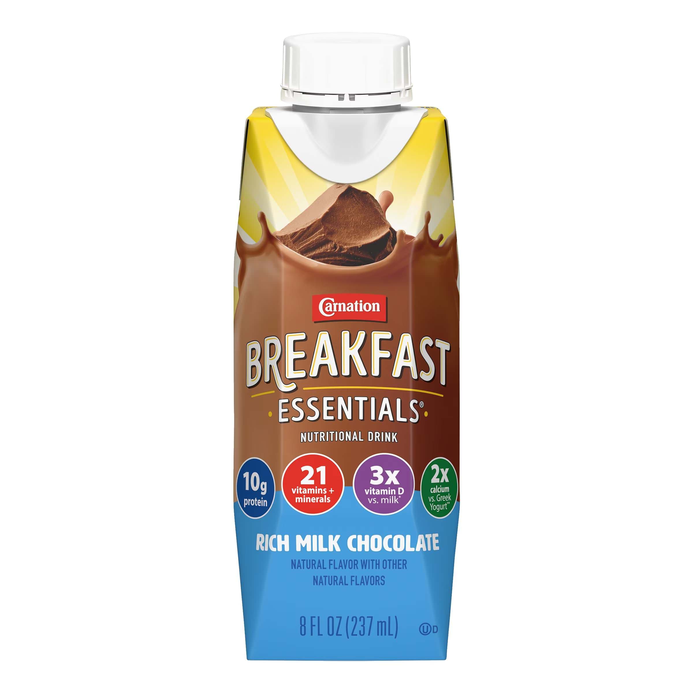 Carnation Instant Breakfast Essentials Complete Nutritional Drink, 8 oz, Rich Milk Chocolate - Each - Image 1