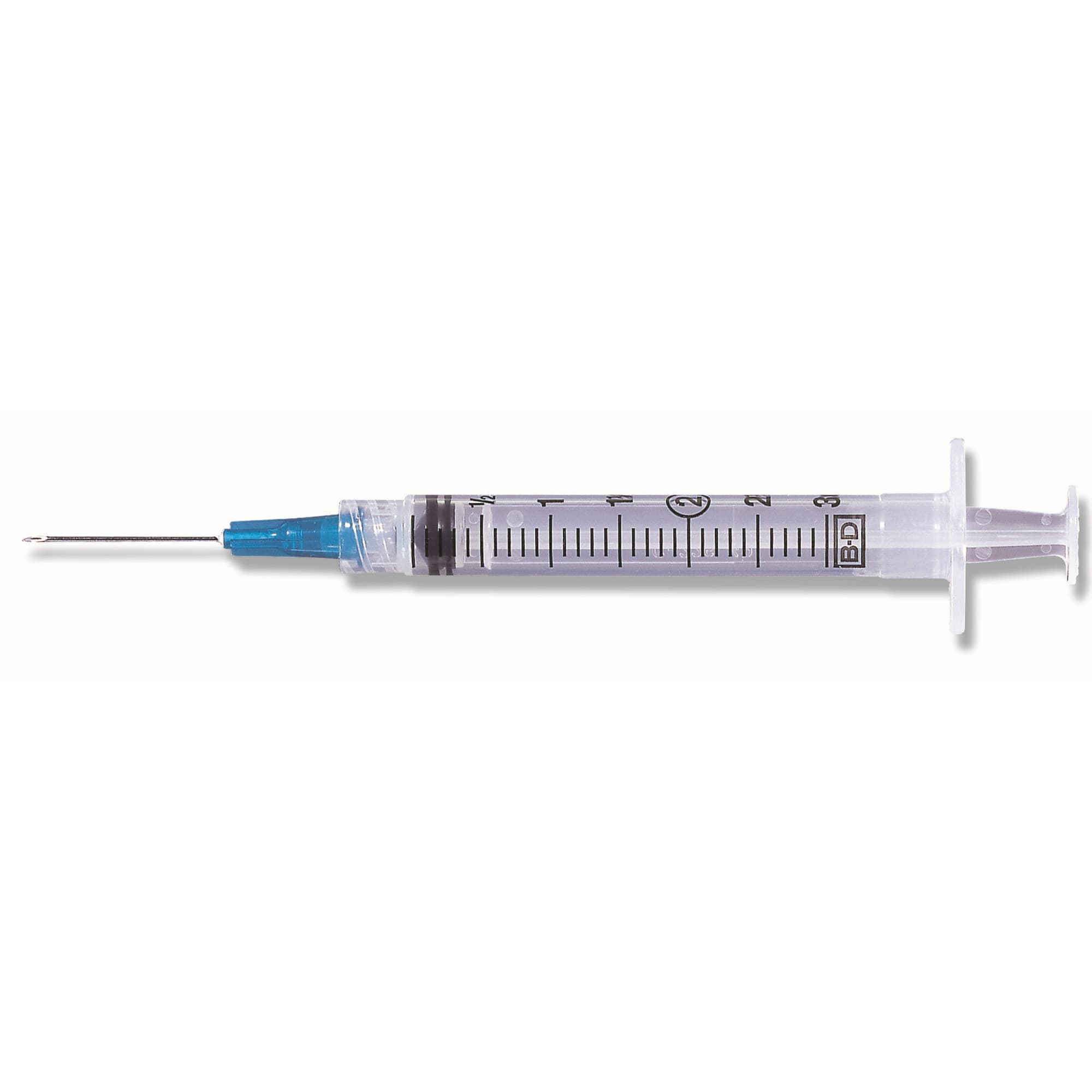 BD 3 mL Disposable Syringe with Hypodermic Needle, 23 Gauge, 1.5 Inch - Box of 100 - Image 1