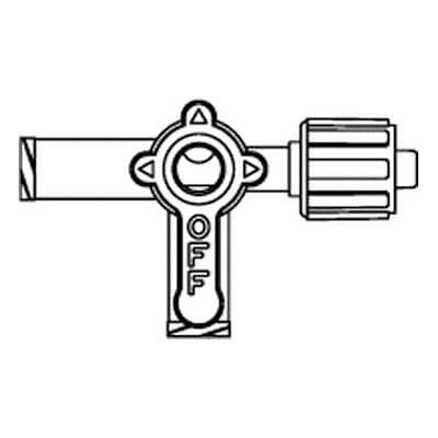 ICU Medical 3 Way Stopcock with Swivel Male Luer Lock - Each - Image 1
