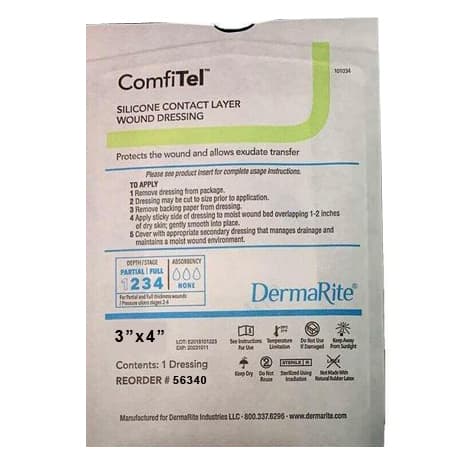 ComfiTel Silicone Contact Layer Dressing, 3 x 4 Inch - Each - Image 1