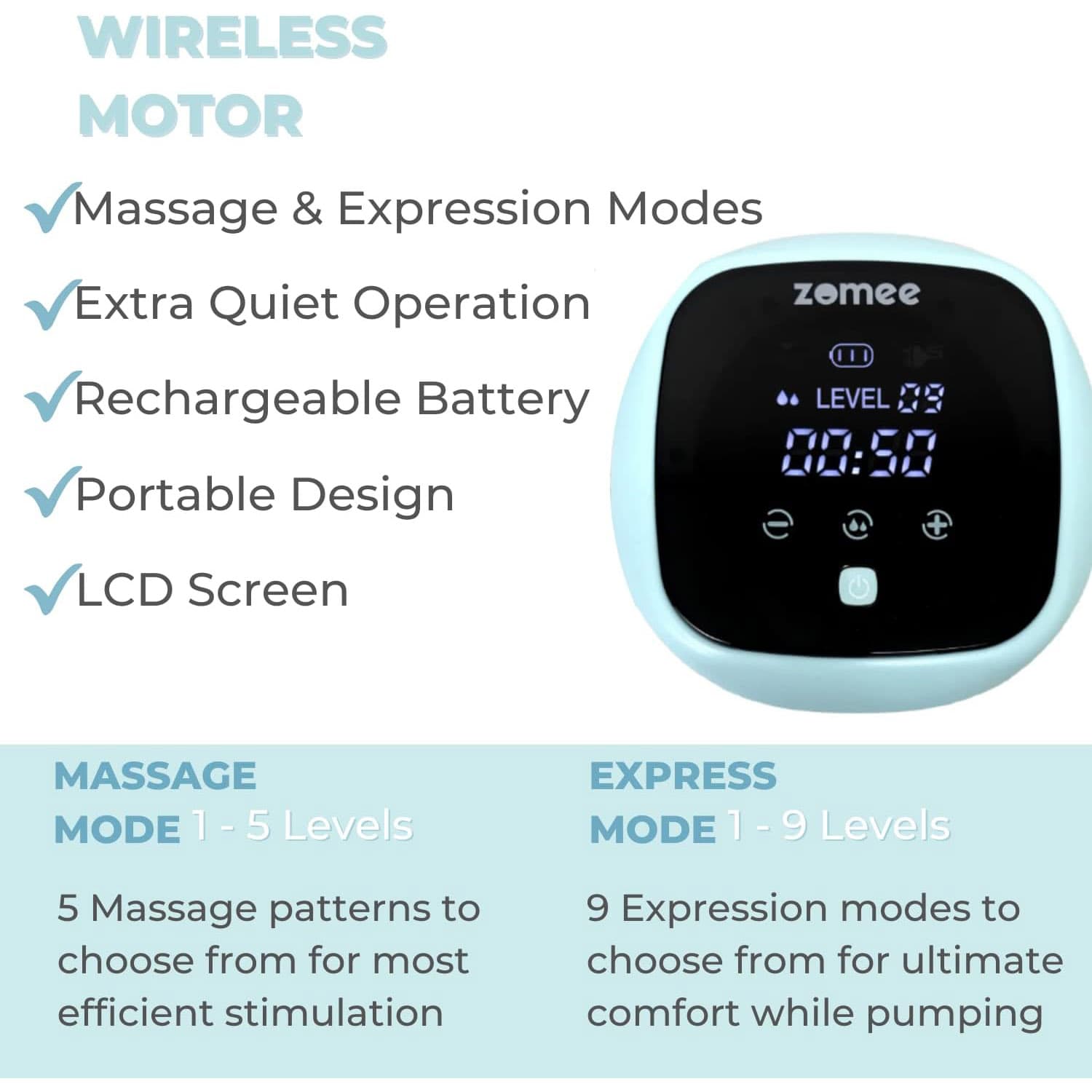 Zomee Z1 Double Electric Breast Pump Without Tote - Image 5