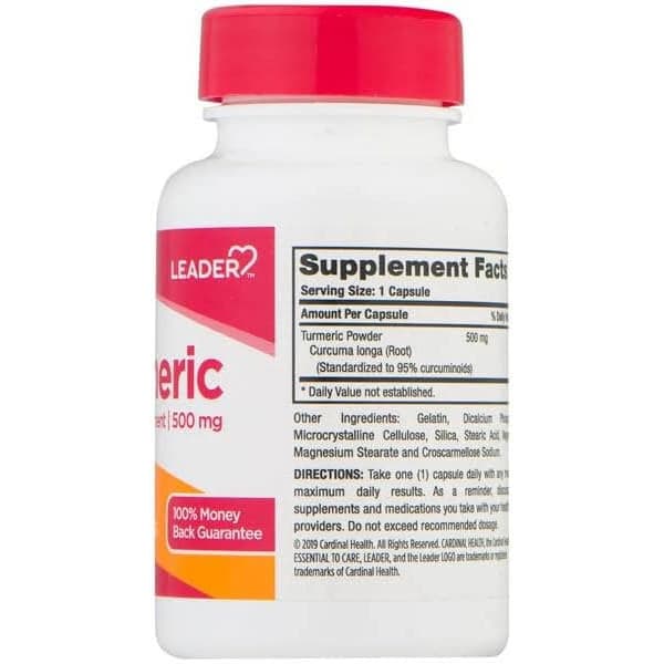 Leader Tumeric Capsule, 500 mg - Bottle of 60 - Image 2