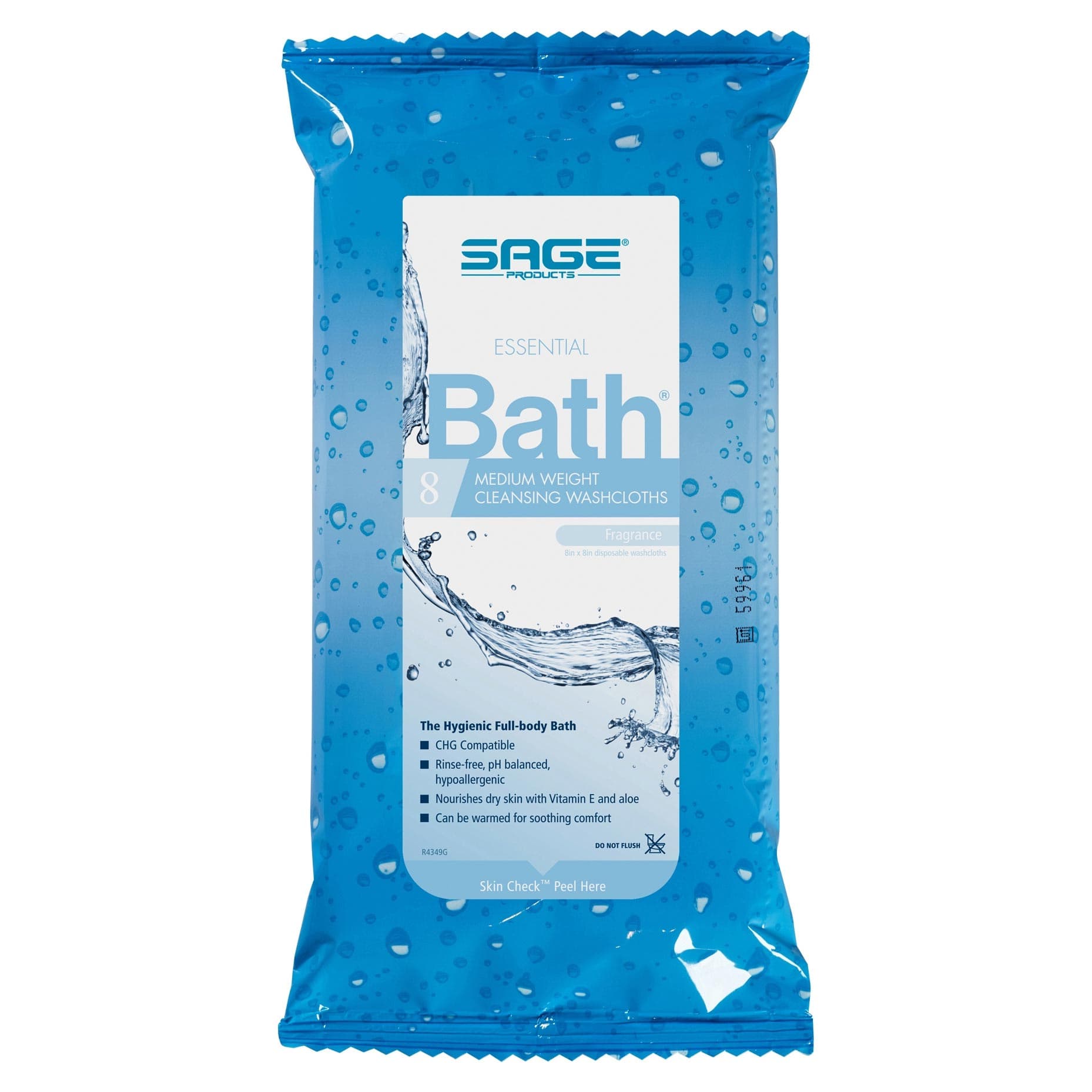 Sage Essential Bath Full Body Cleansing Washcloths, Scented - Box of 240 - Image 1