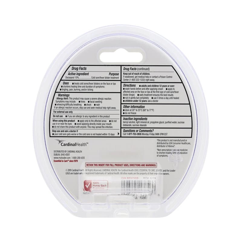 Leader Docosanol 10% Cream, 0.07 oz - Each - Image 2