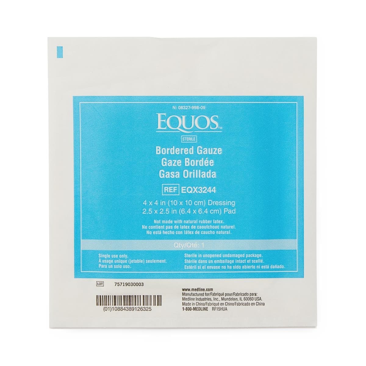Equos Sterile Bordered Gauze, 4 x 4 Inch - Image 1