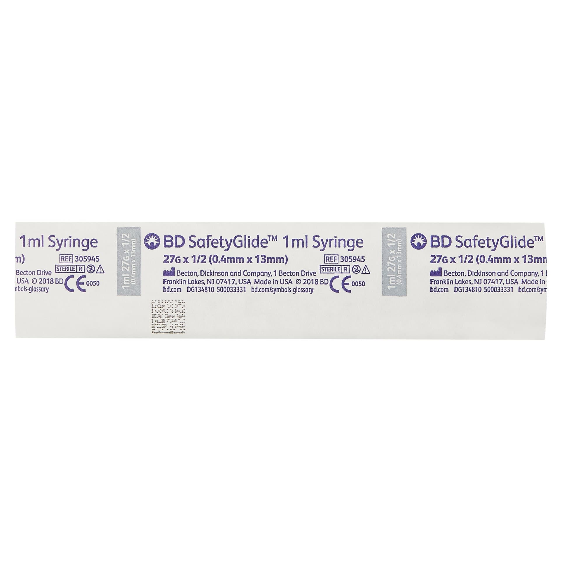 BD SafetyGlide Tuberculin Syringe with Permanently Attached Needle - Image 2