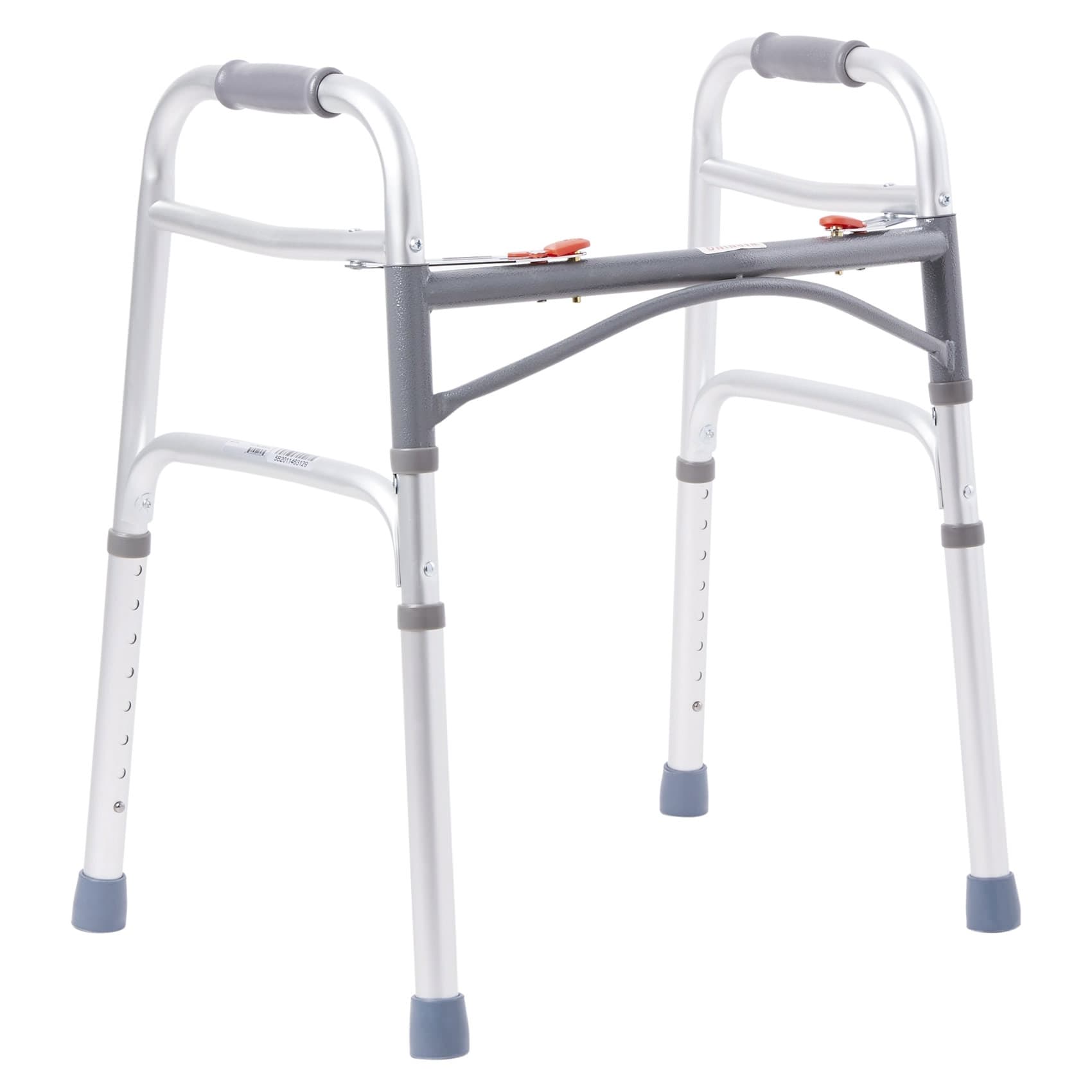 Rubber Tips Aluminum Frame Folding Walker, 25 to 32 Inch - Case of 4 - Image 1