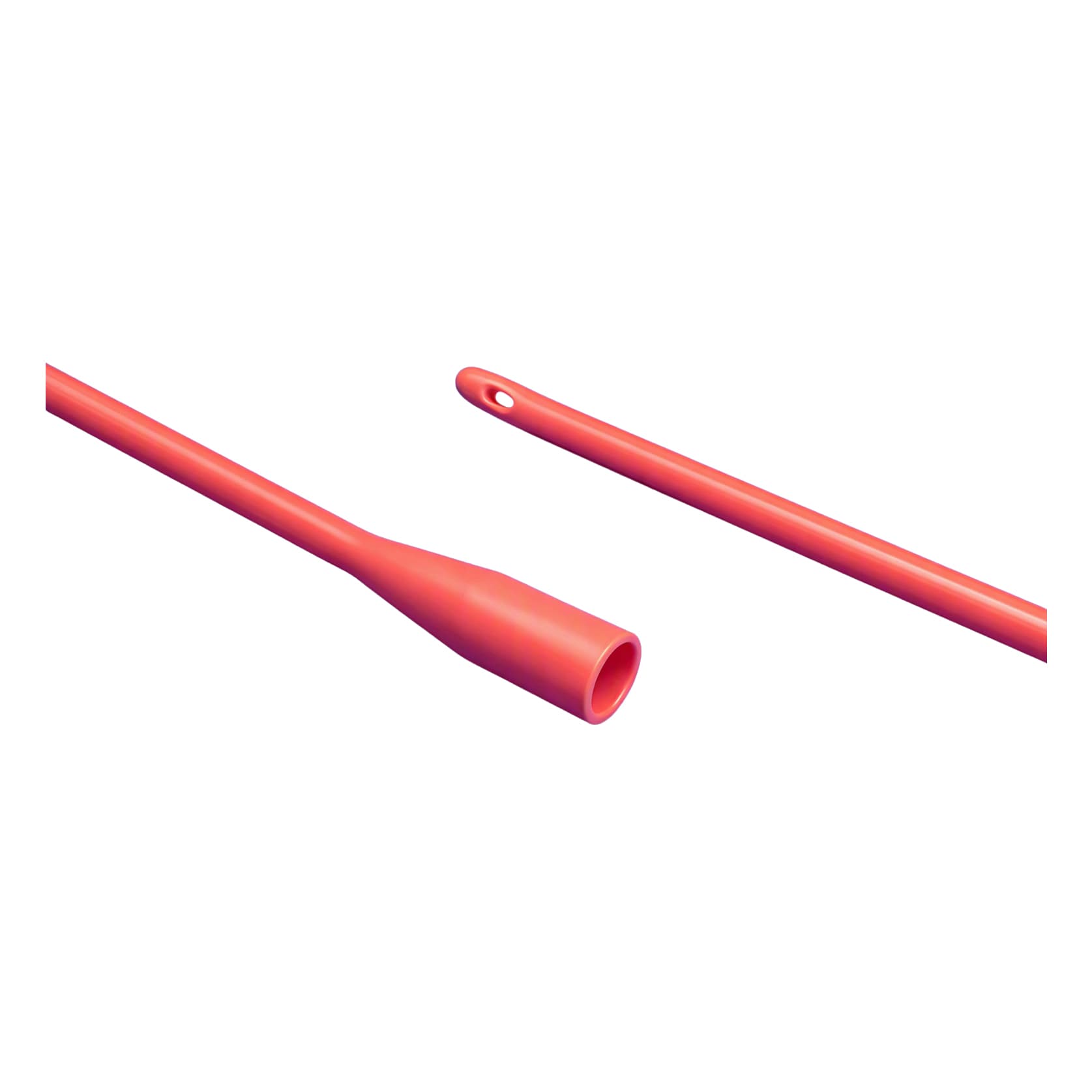 Dover Hydrophilic Coating Red Rubber Urethral Catheter, Smooth Rounded Tip, 12 Fr - Carton of 12 - Image 1