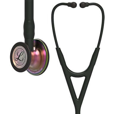 3M Littmann Cardiology IV Stethoscope, Rainbow Finish Chestpiece, 27" Tube, Black - Image 1
