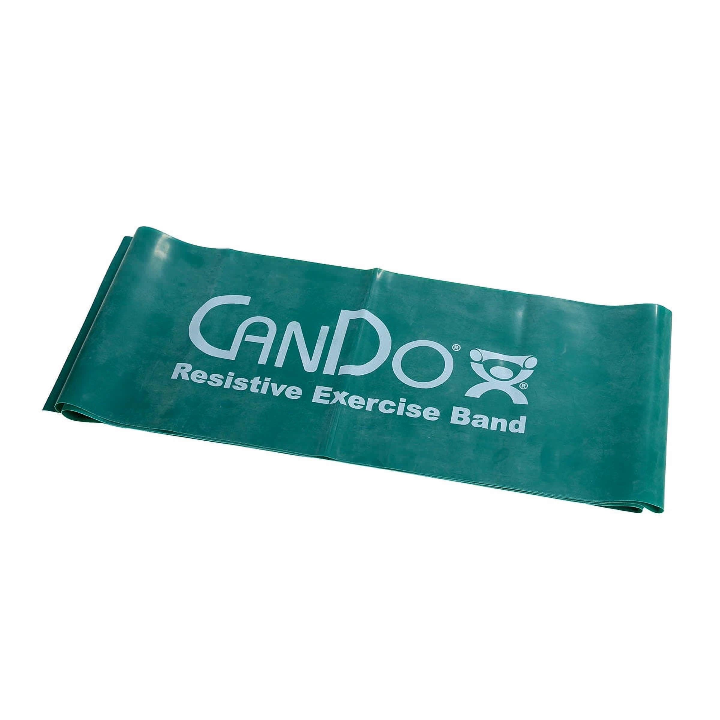CanDo Latex-Free Exercise Band, 5 Foot Singles, Green, Medium - Image 1