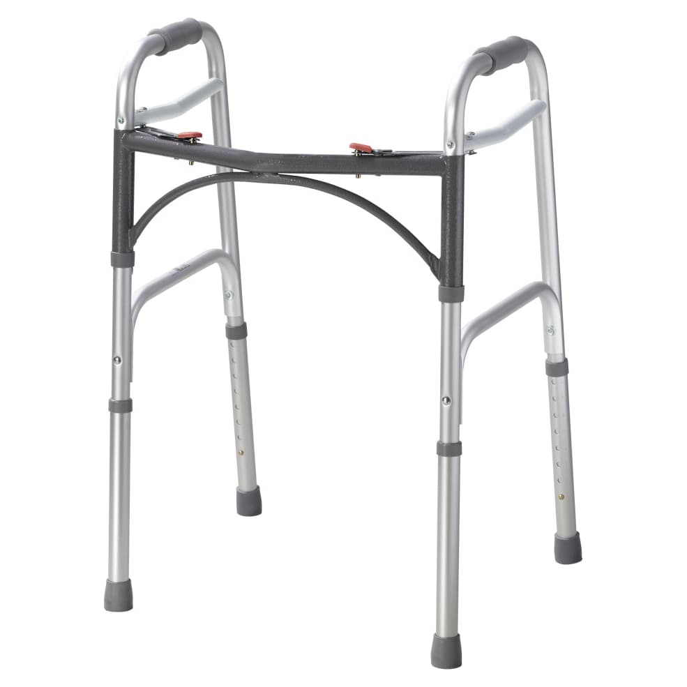 Drive Deluxe Adult Folding Patient Walker, Two Button