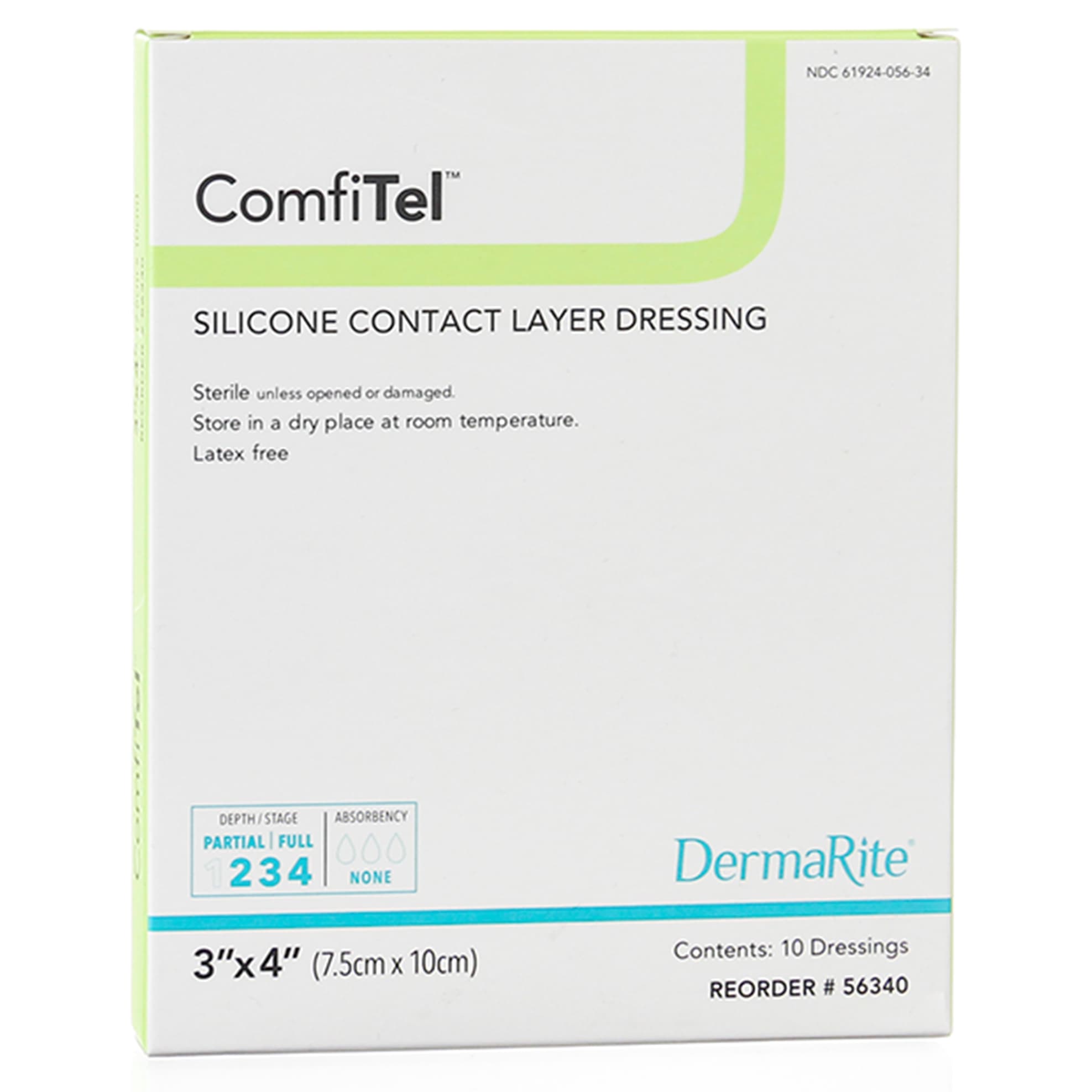 ComfiTel Silicone Contact Layer Dressing, 3 x 4 Inch - Box of 10 - Image 1