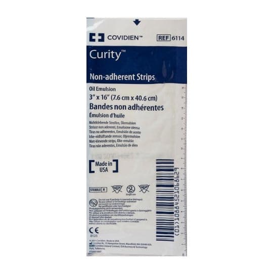 Curity Non-Adhering Oil Emulsion Dressing, 3 x 16 Inch - Image 1