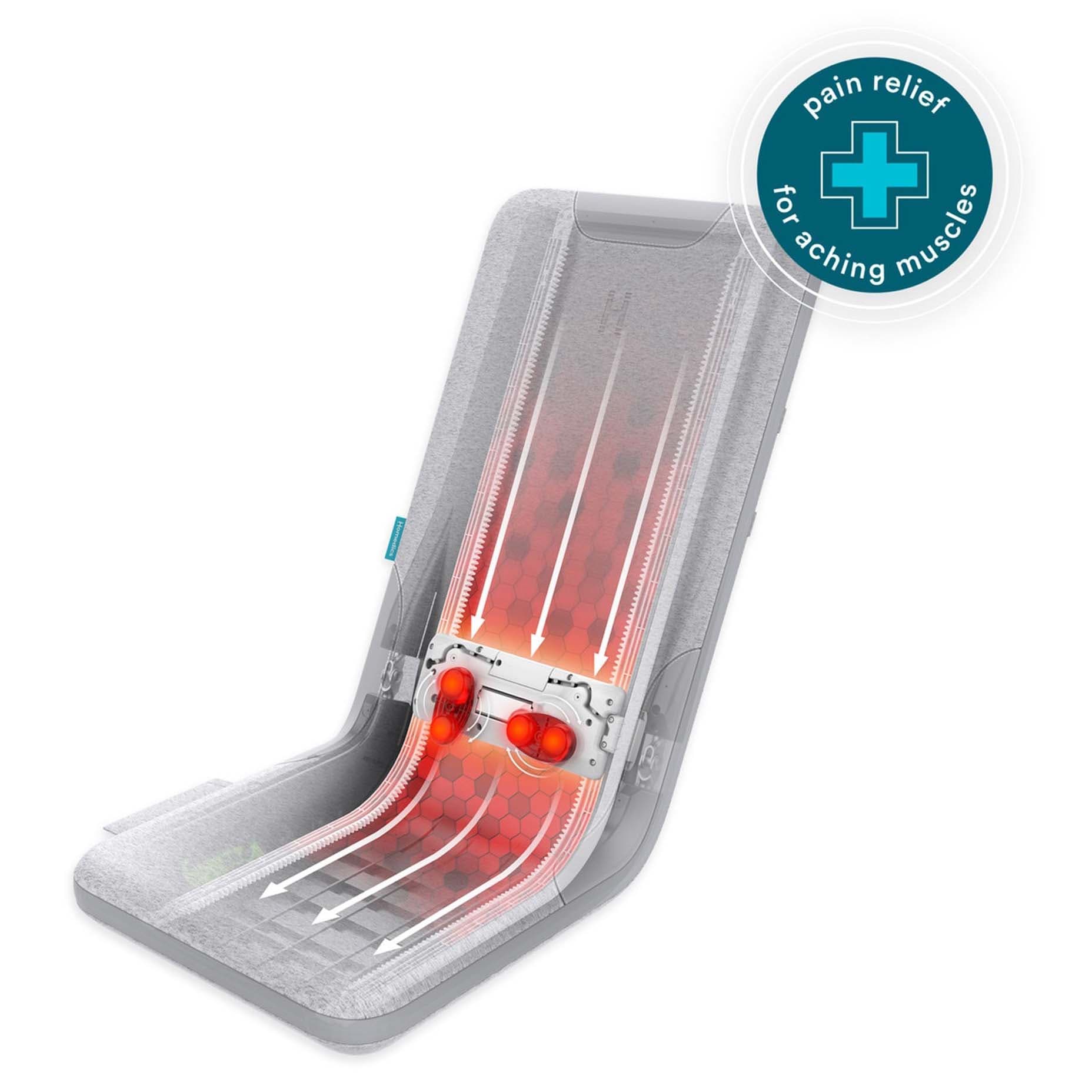 HoMedics ShiatsuFlex Back Massage Cushion with Heat, gray - Image 3