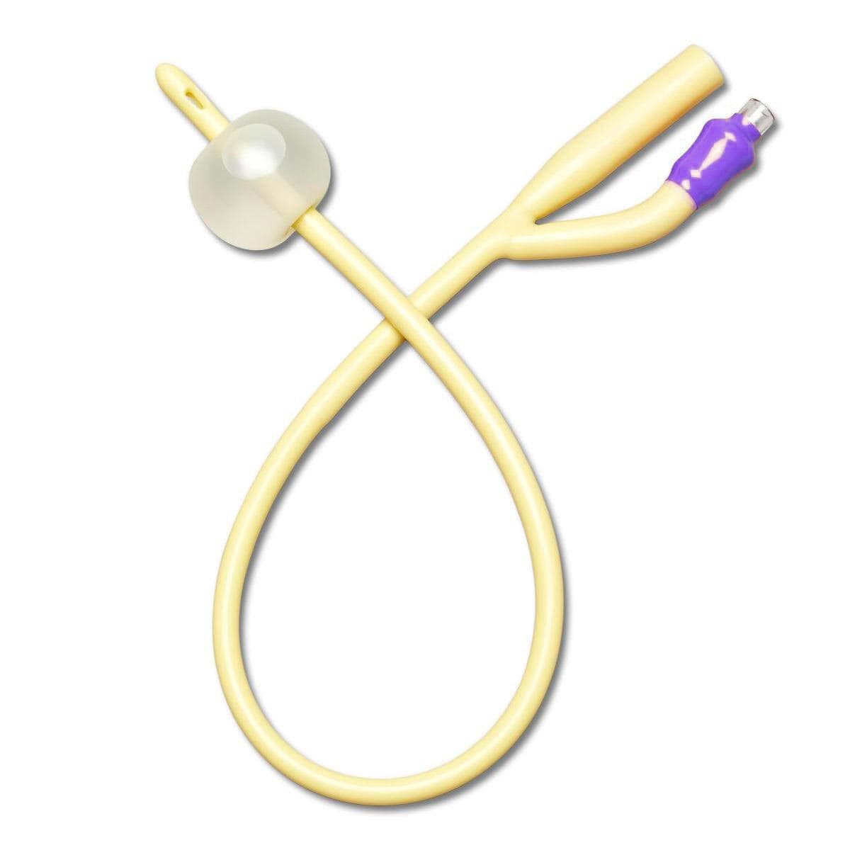 Medline 2-Way Silicone-Elastomer Coated Latex Foley Catheters, 10mL, 22 Fr - Case of 12 - Image 1