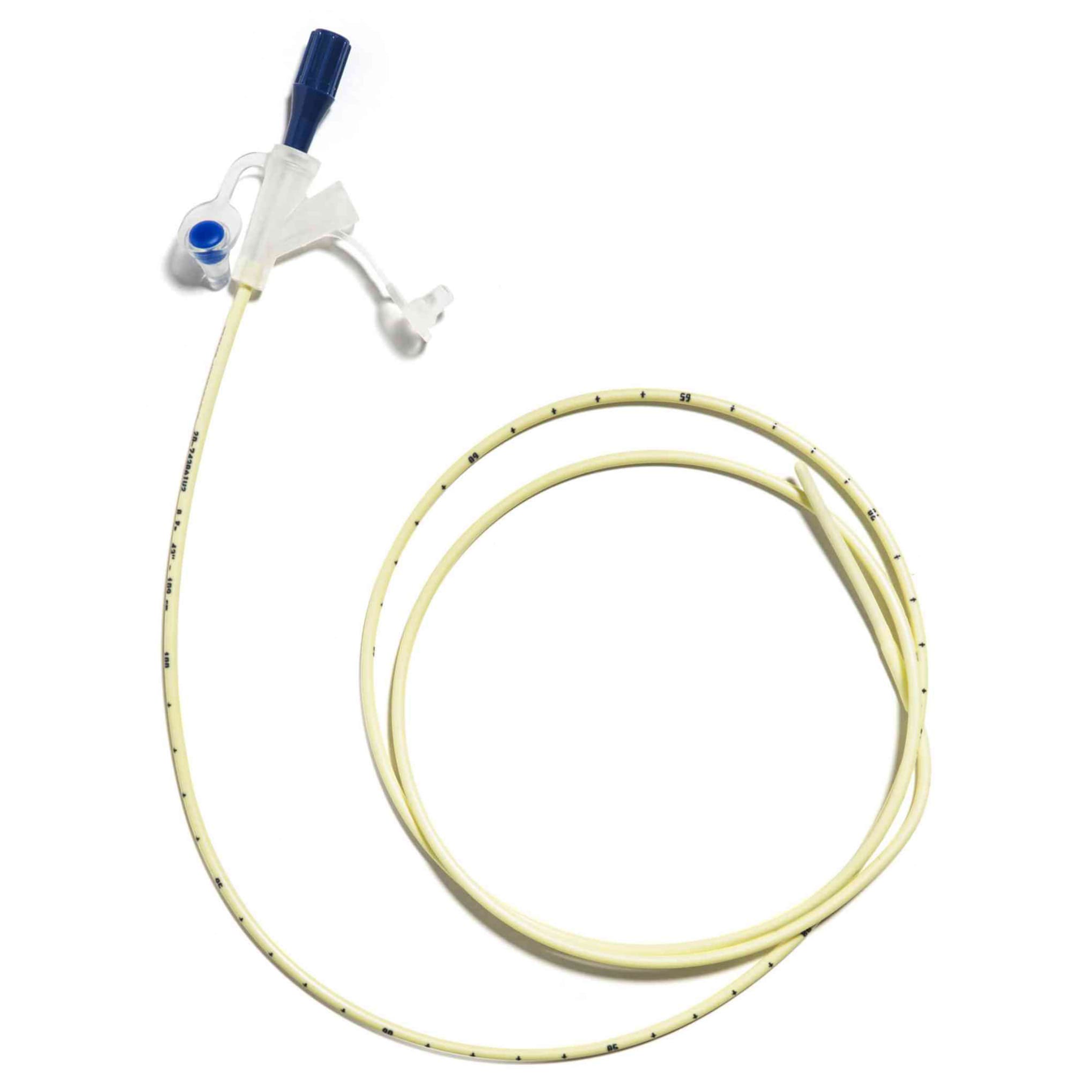 Corflo Nasogastric Feeding Tube with Stylet and ANTI-IV Connector, Non-Enfit, 8 Fr, 22 Inch - Each - Image 1