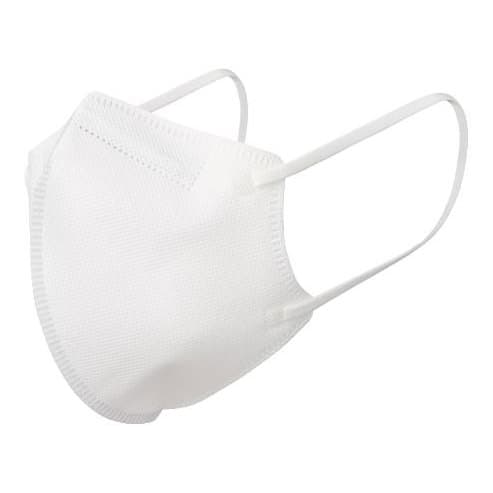 Medline Flat-Fold Face Mask with Ear Loops, White - Image 2