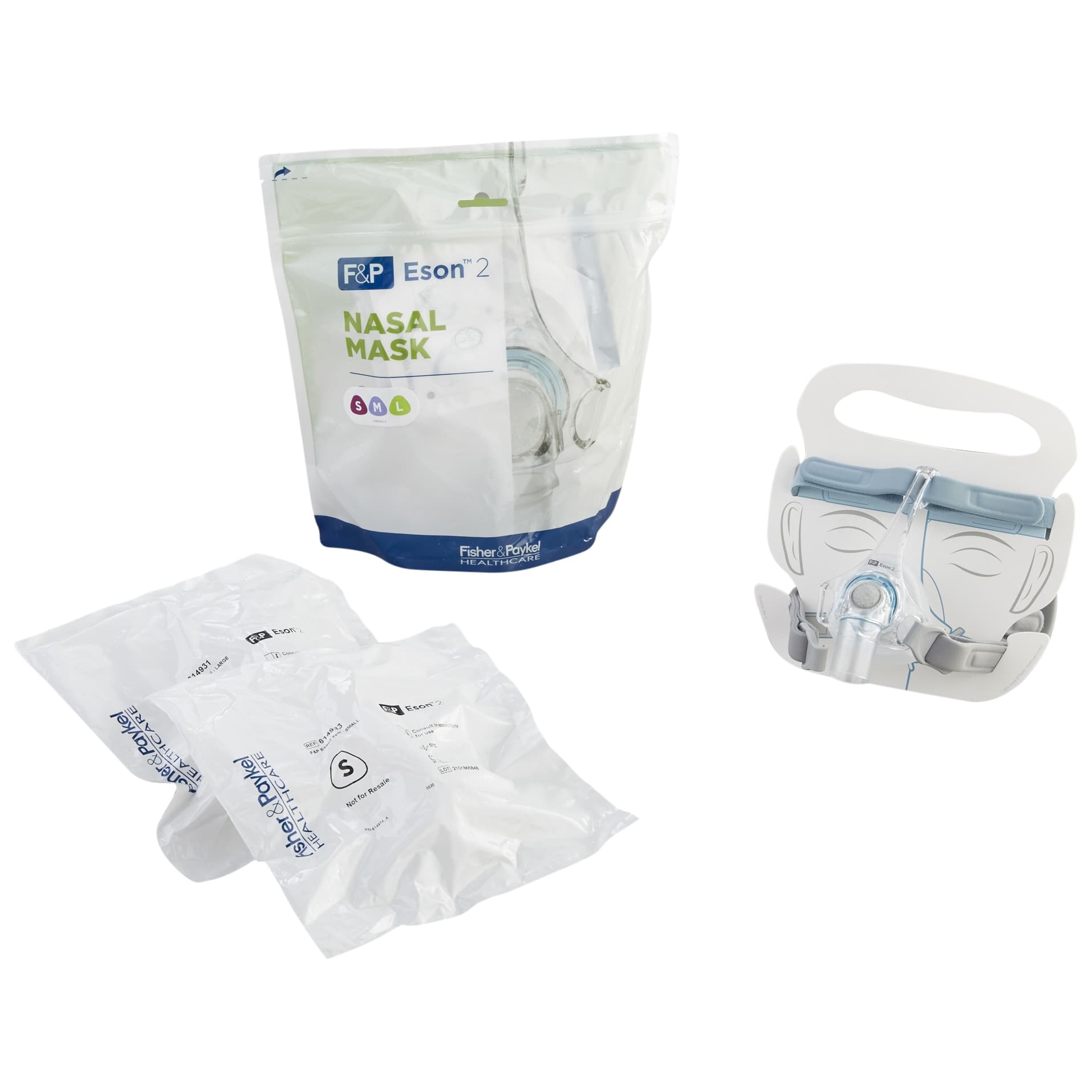 Fisher & Paykel Healthcare Eson 2 Nasal Mask Kit, Small/Medium/Large Cushion - Each - Image 2